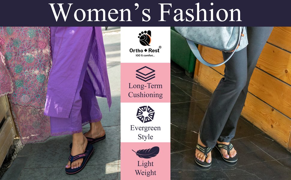 - Ortho+Rest Women Fashion Slippers