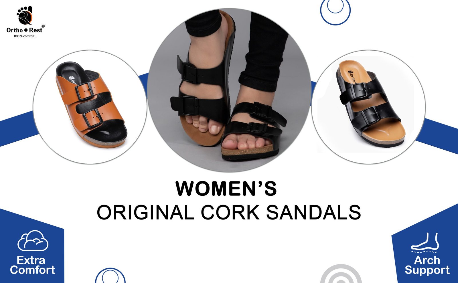 - Ortho+Rest Women's Original Cork Sandals