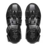 Ortho + Rest Comfortable Black Solid Men's Sandals