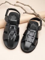 Ortho + Rest Comfortable Black Solid Men's Sandals - Image 7