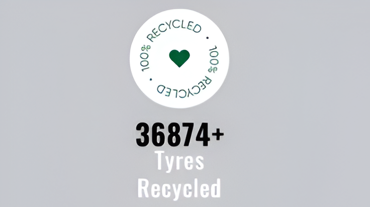 36874+ Tyres Recycled